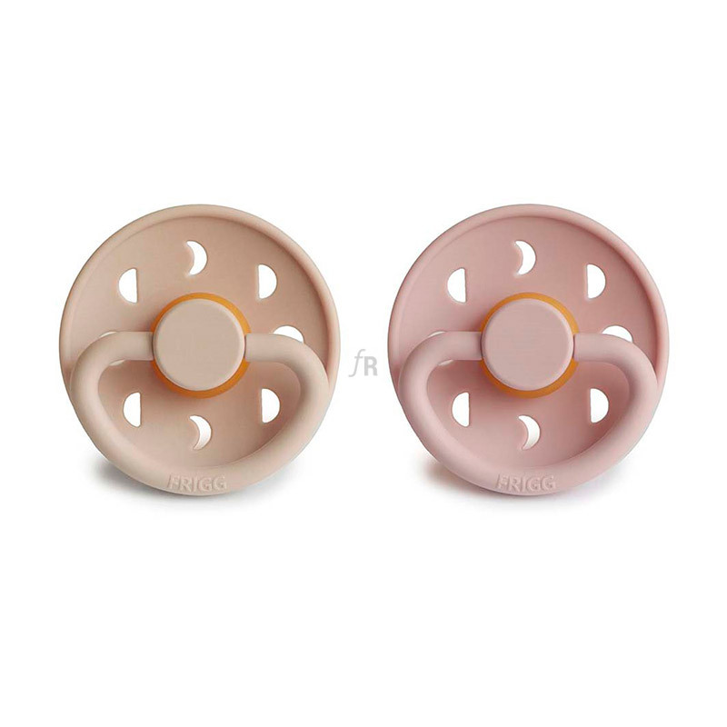 Frigg Pack 2 Chupetes Block Latex Blusch | Croissant Moon Phase T.0+