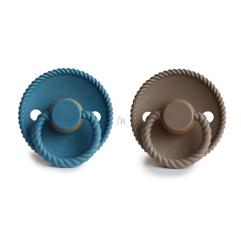 Frigg Pack 2 Chupetes Block Latex Portobello | Ocean View Rope T.6+