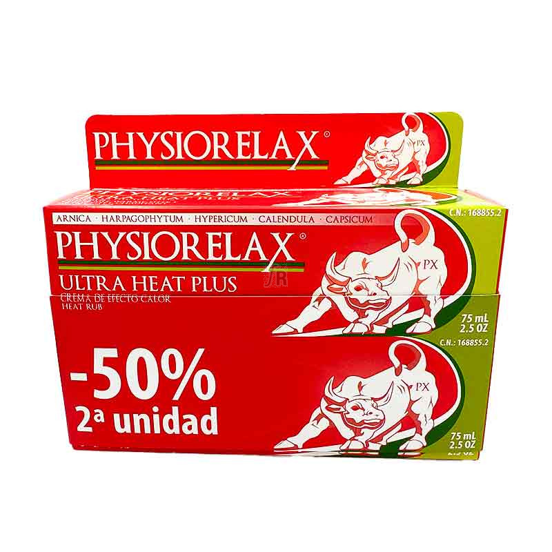 Duplo Physiorelax 75 ml x 2 Crema Efecto Calor