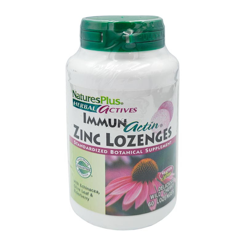 Immunactin Zinc Lozenges 60 Comprimidos Natures Plus 