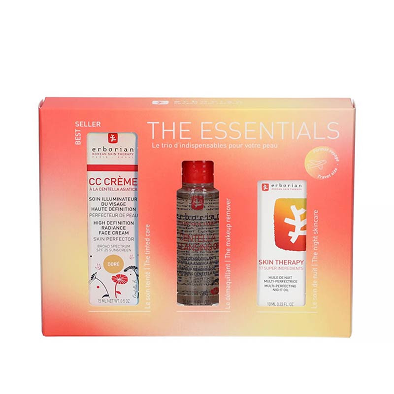 ERBORIAN PACK THE ESSENTIALS CC CREME DORE 15ML+ACEITE DESMAQUILLANTE 30ML+ACEITE DE NOCHE 10ML