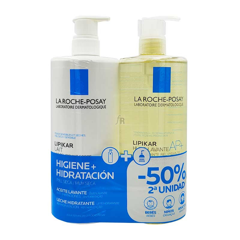 La Roche Posay Pack Lipikar Fluido 750 Ml + Lipikar Huile Lavante 750 Ml