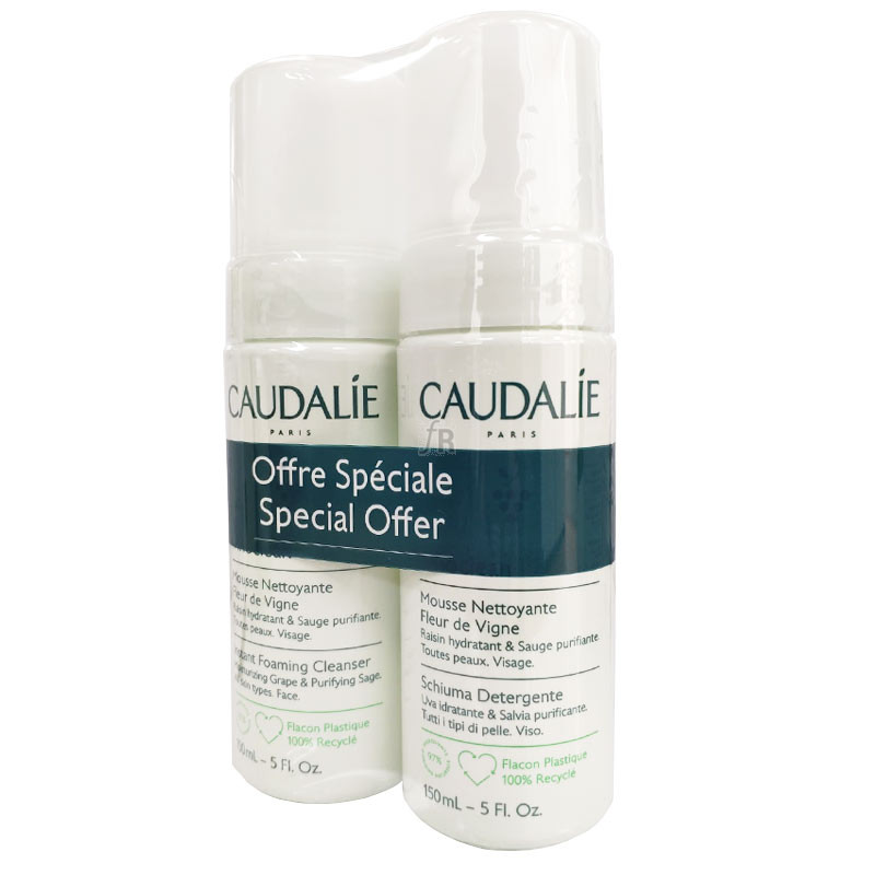 Caudalie Duplo Espuma Limpiadora 150Ml X2