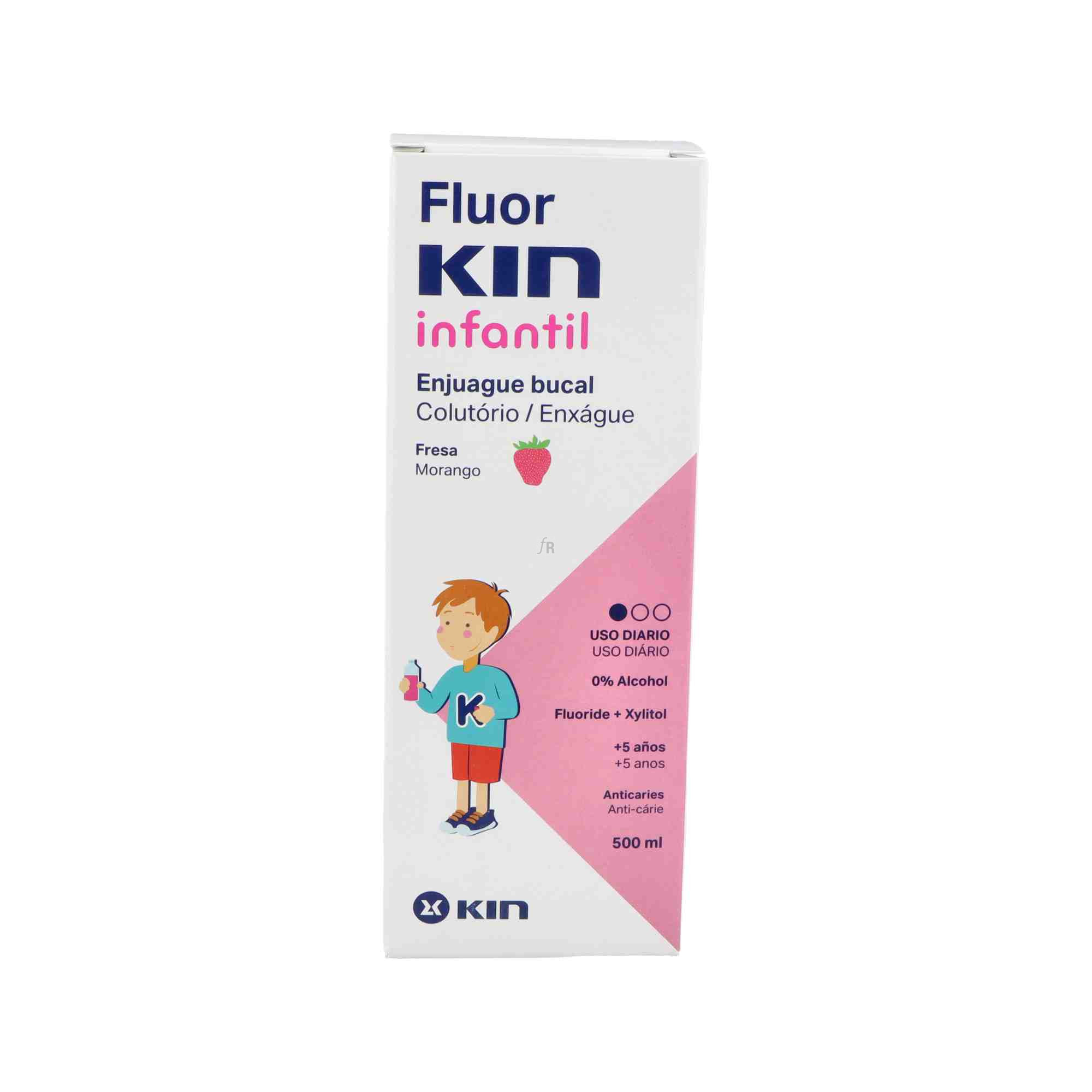 Fluor Kin Enjuague Bucal 500 ml.