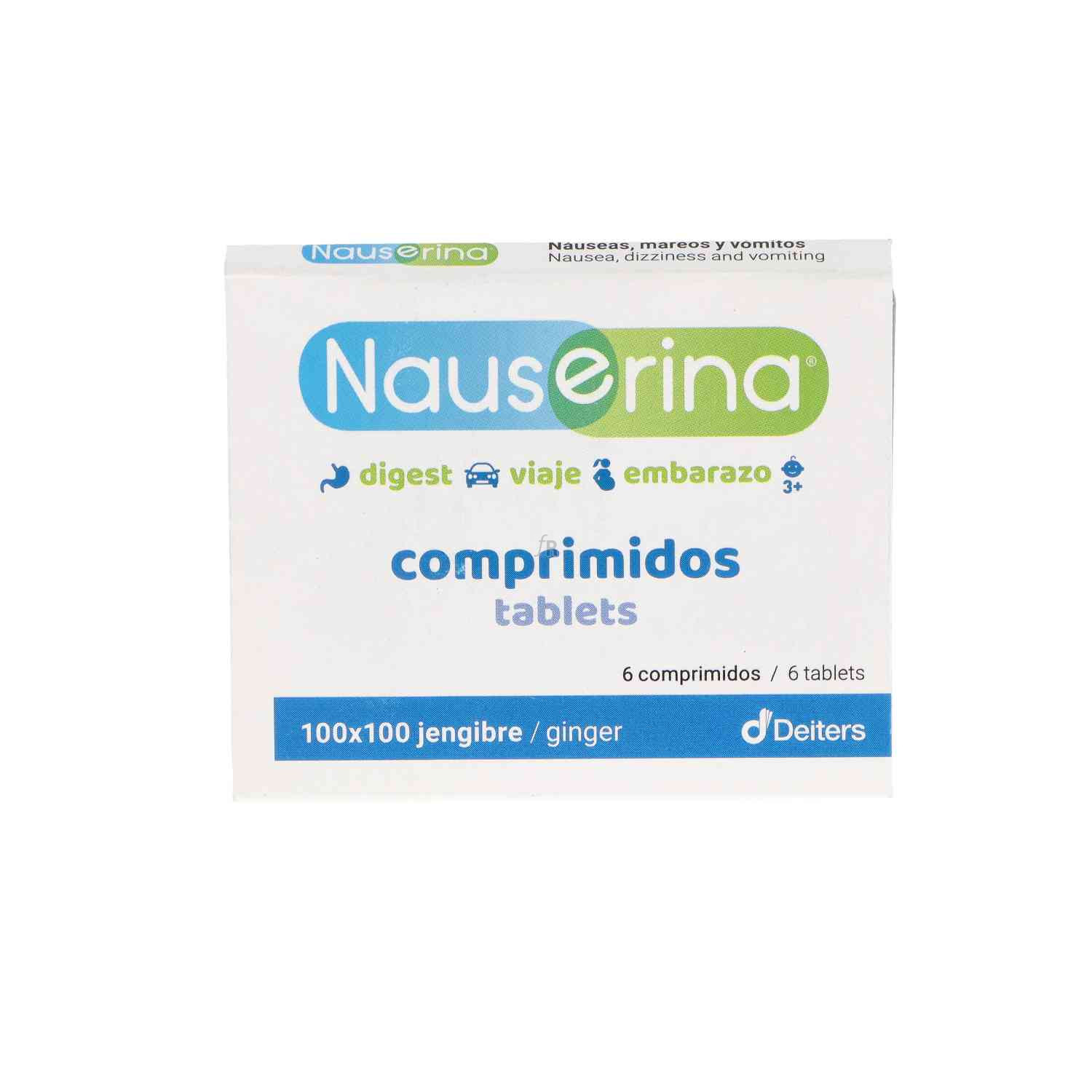 Nauserina Antimareos Jengibre 6 Comprimidos