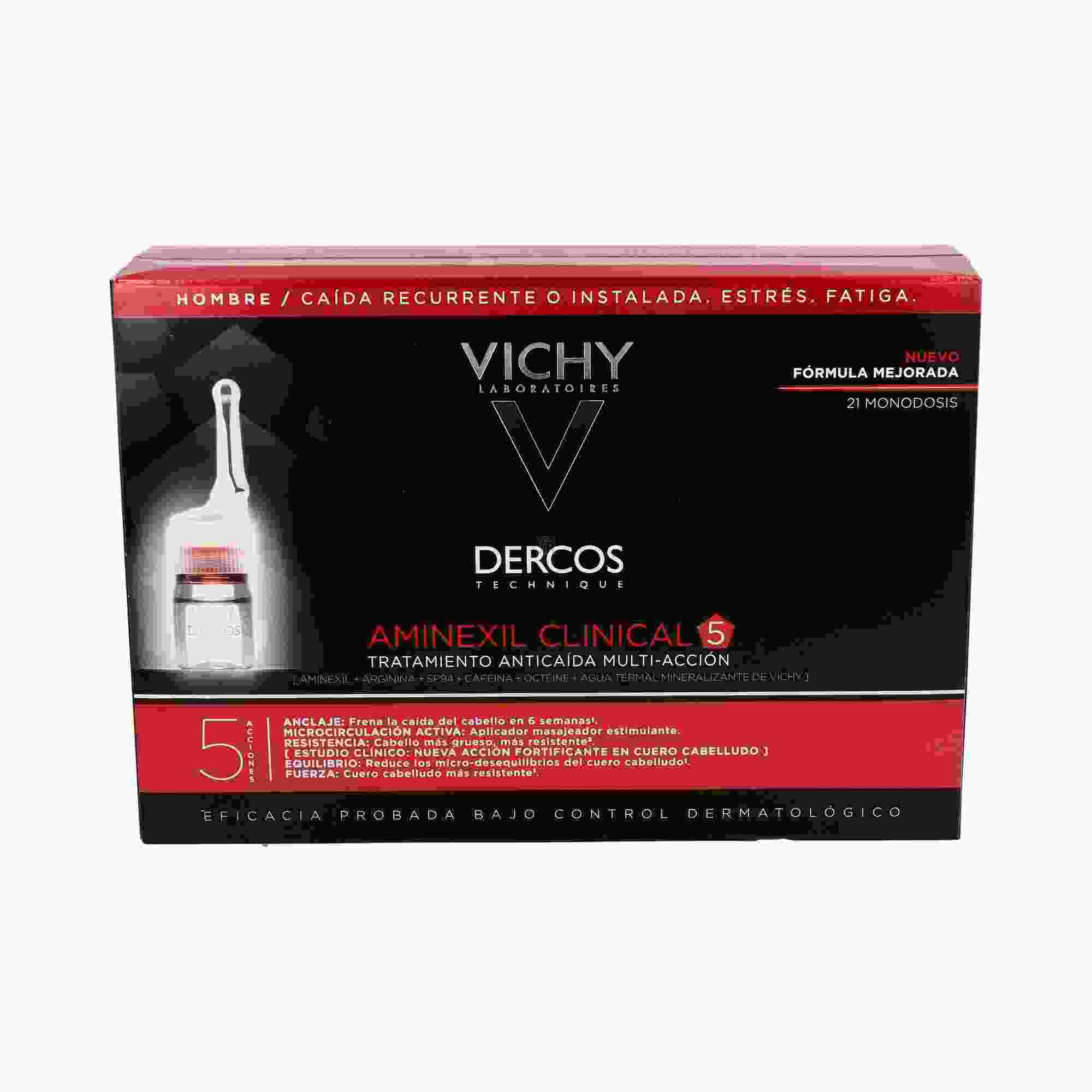 Dercos Aminexil Clinical 5 Hombre 6 Ml. 21 Monodosis