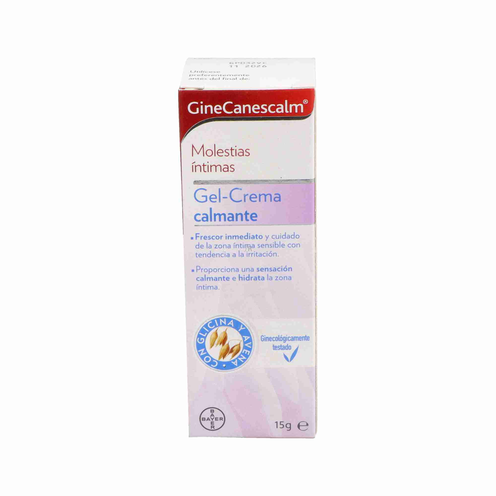 Bayer GineCanescalm Gel Crema Alivio Irritación Vulvar 15 Gr.