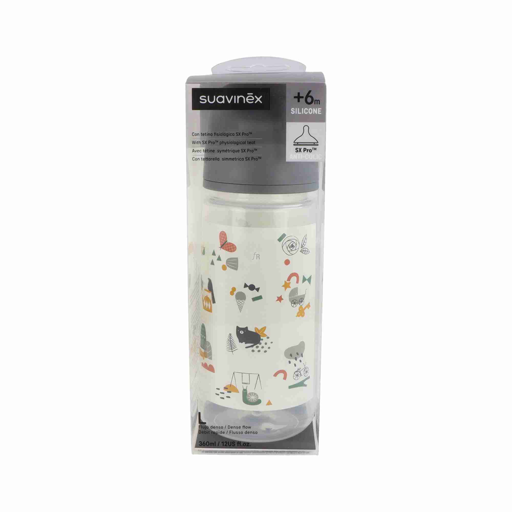 Biberon Tetina Silicona Fisiologica Suavinex Flujo L 360 Ml