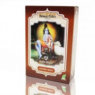 Radhe Shyam Henna Polvo Castańo Medio 100 G  Eco