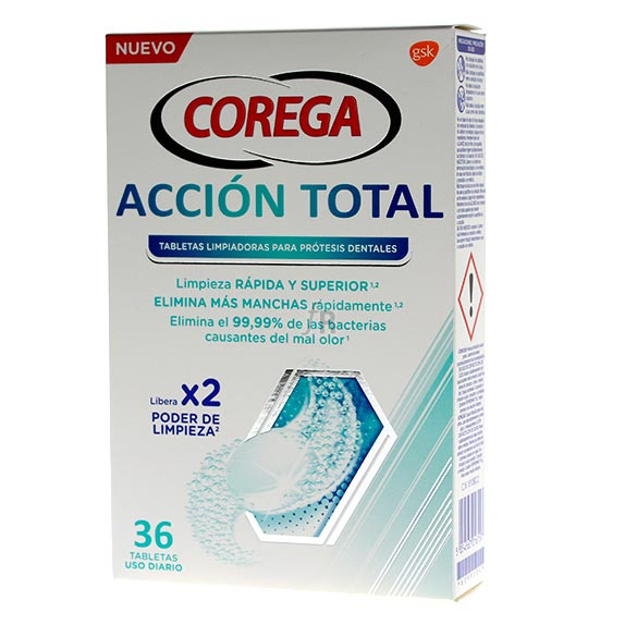 Corega Acción Total 36 Tabletas.