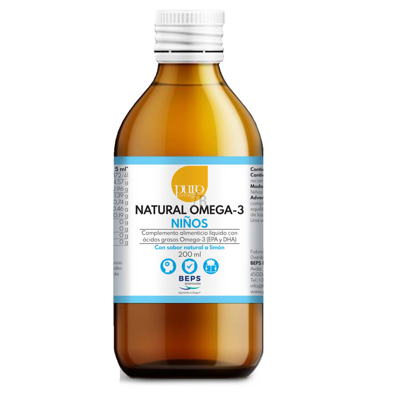 Puro Omega Beps Natural Omega 3 Niños Jarabe 200 Ml.