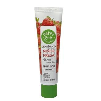 Happy Bio Dentifrico Nińos Fresa Sin Fluor 50Ml. Eco