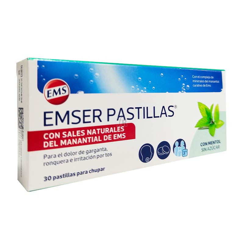 Emser Con Mentol Sin Azúcar 30 Pastillas Para Chupar