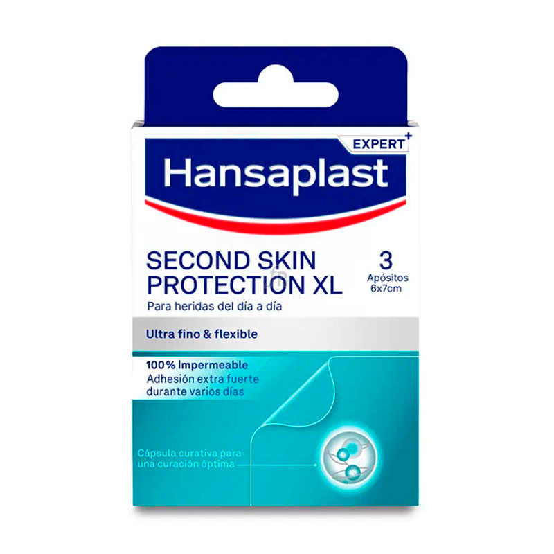 Hansaplast Second Skin Protection 3 Parches 7 Cm X 6 Cm