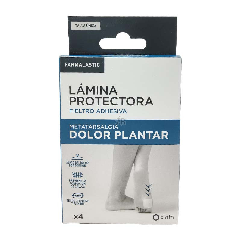 Farmalastic Lamina Protectora Fieltro Adhesiva 4 Unidades Talla Unica 