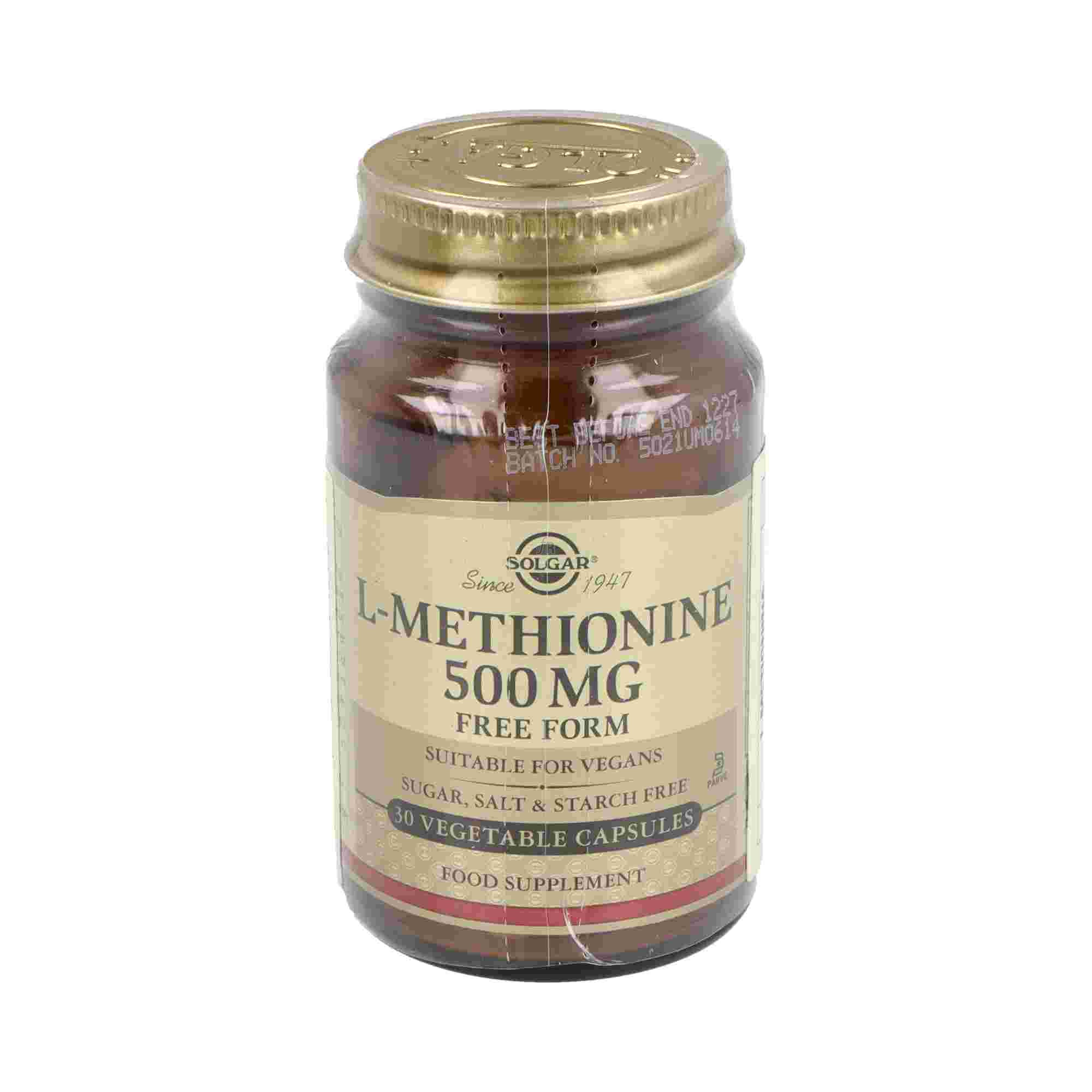Solgar L-Metionina 500mg 30 Cápsulas