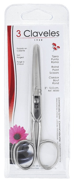 3 Claveles Tijera Botiquin Punta Roma 11,5Cm - 3 Claveles