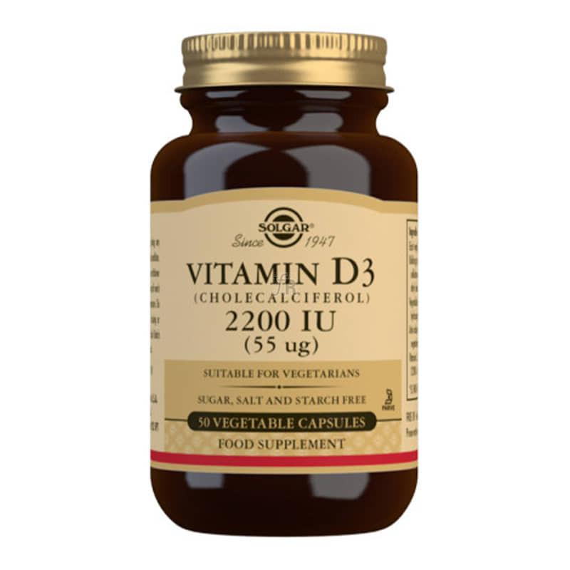 Solgar Vitamina D3 2200Ui 55Mcg. 50 Cápsulas Vegetales