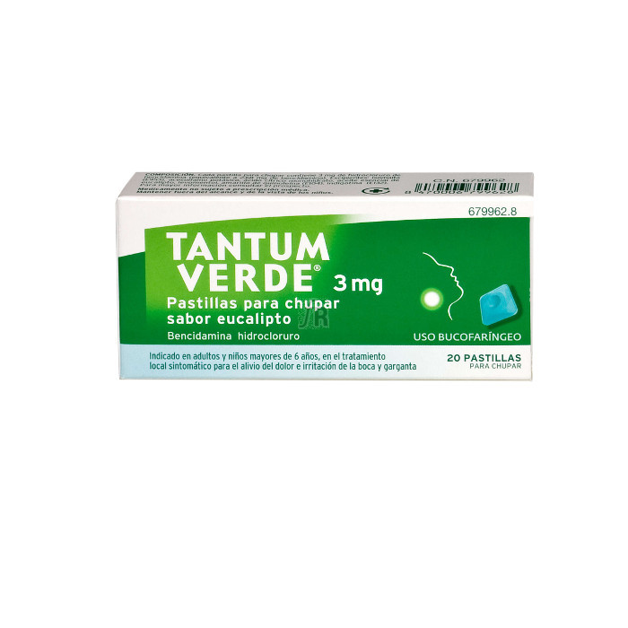 Tantum Verde (3 Mg 20 Pastillas Para Chupar Eucalipto) - Angelini