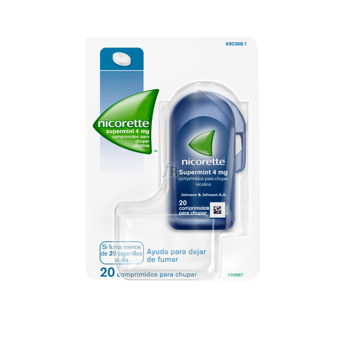 Nicorette Supermint Efg (4 Mg 20 Comprimidos Para Chupar) - Johnson & Johnson