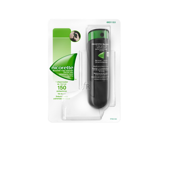 Nicorette Bucomist (1 Mg/Pulverizacion 1 Aerosol Bucal 150 Dosis) - Johnson & Johnson