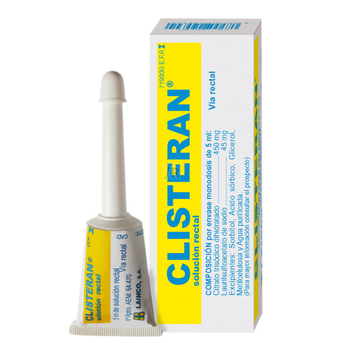 Clisteran (Solucion Rectal 1 Enema 5 Ml)