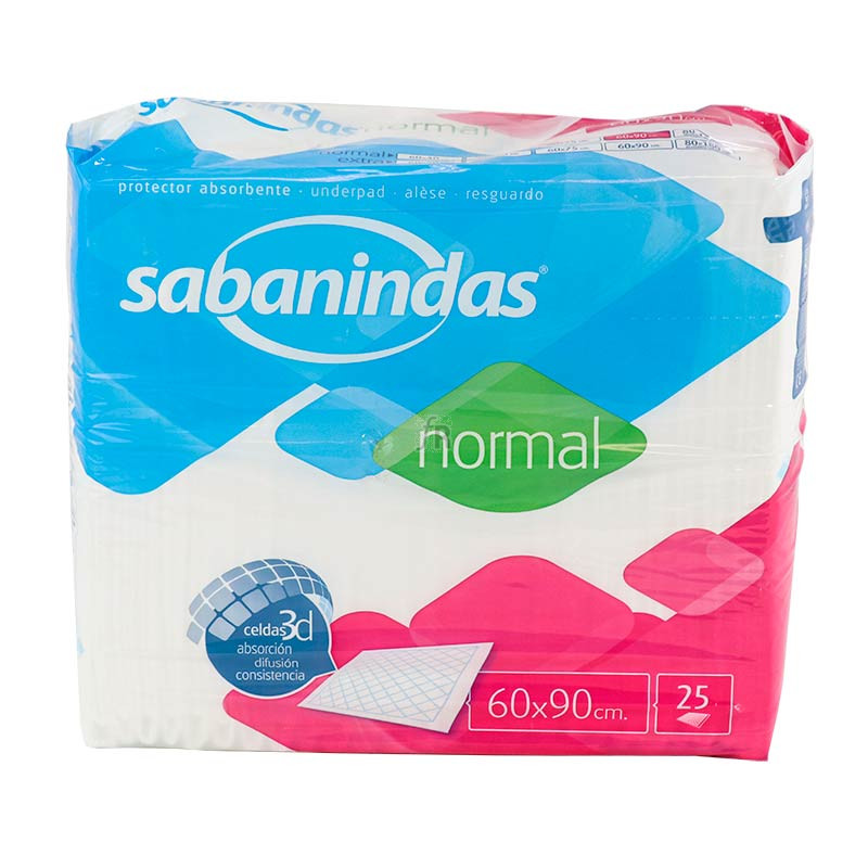 Empapador Sabanindas Normal 60X90 25 Unidades