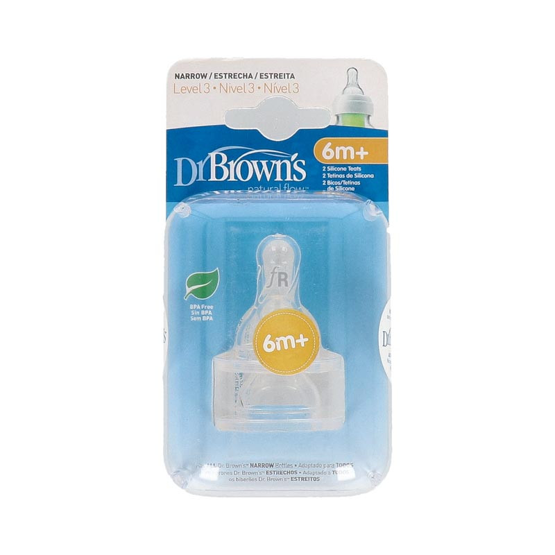 Tetina Browns Sil 6+M Std 3Un