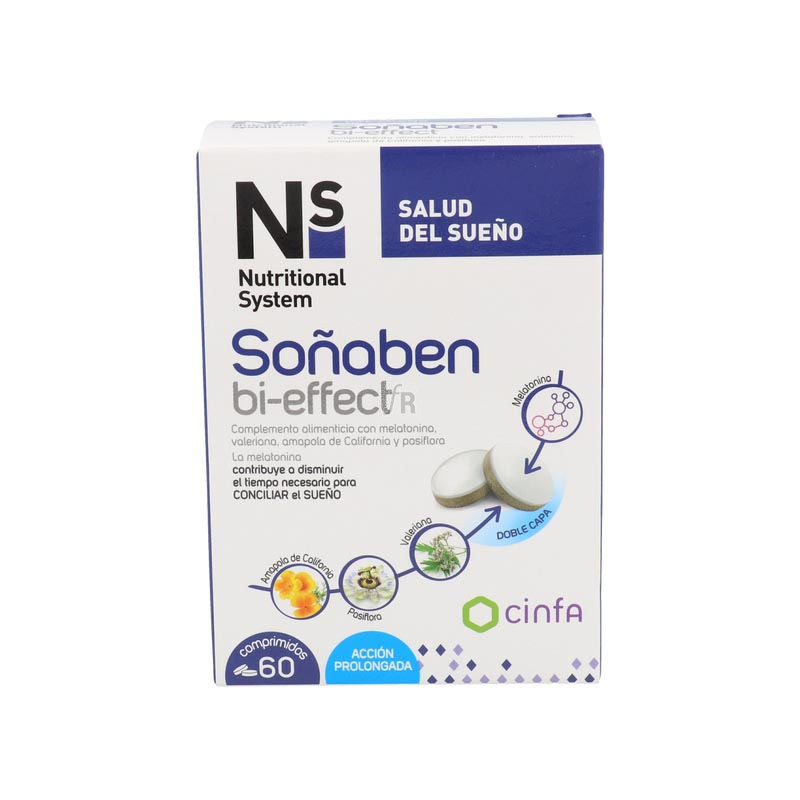 Ns Soñaben Bi-Effect Melatonina 1,85 Mg 60 Comp