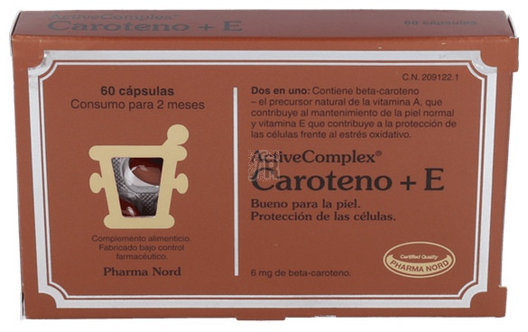 ActiveComplex Caroteno+E 60 Cápsulas Pharma Nord