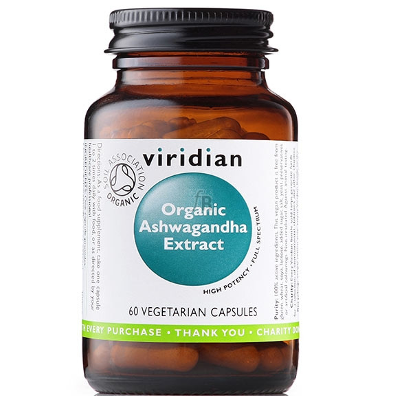 Viridian Ashwagandha Extracto Bio 60 Cápsulas Vegetales 