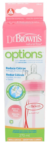 Biberon 0 Bpa Ba Dr Brown´S Natural Flow Rosa 240 Ml - Farmacia Ribera