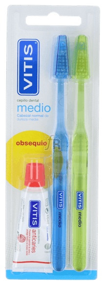 Cepillo Dental Adulto Vitis Medio Duplo - Vitis