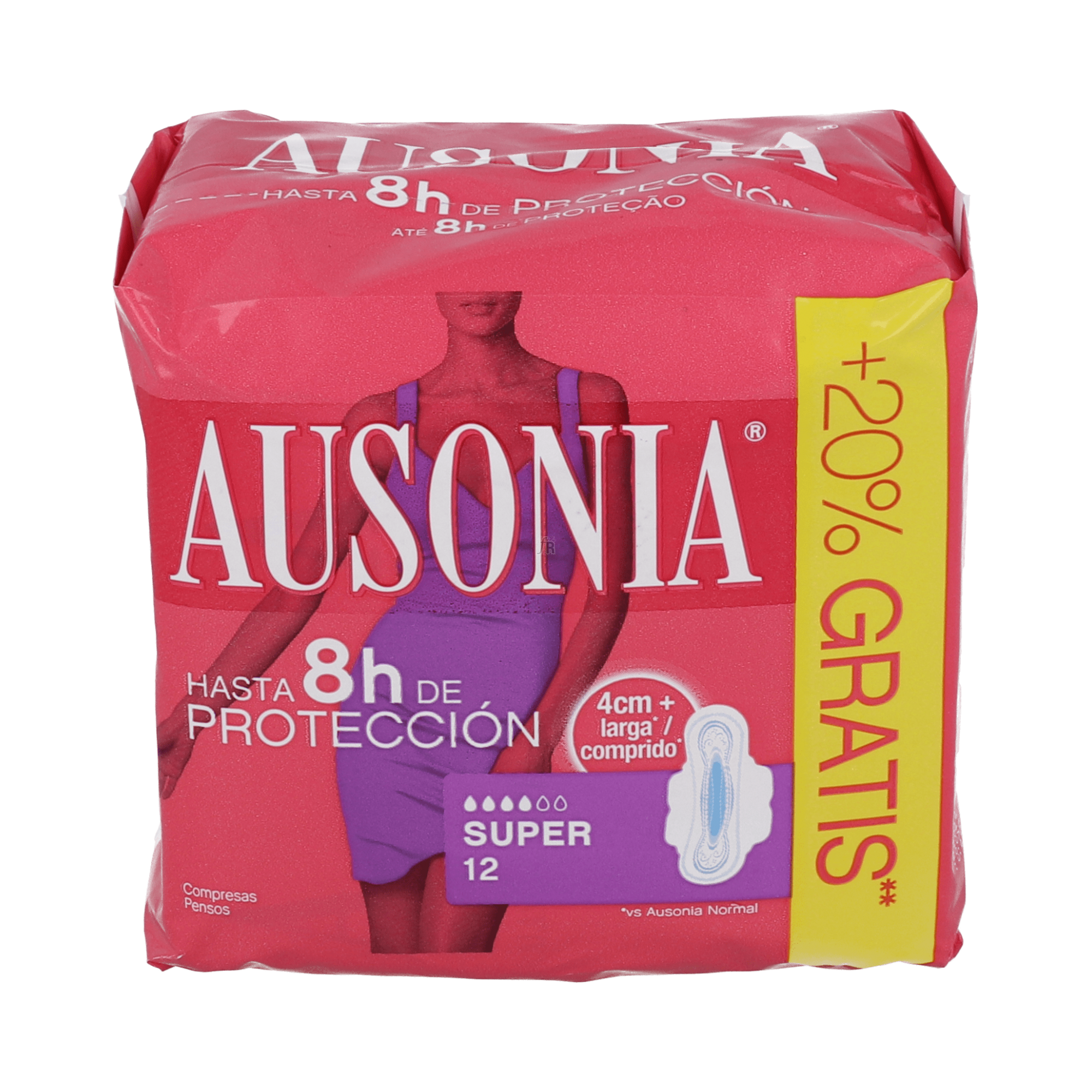 Compresa Hig Ausonia Ad Alas Super 12 U