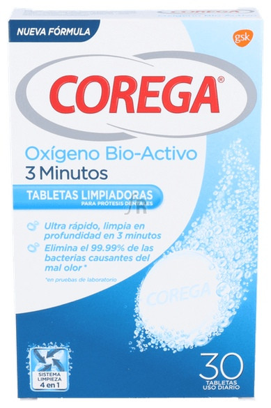 Corega Efervescente 30 Tabletas
