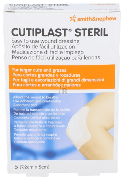 Cutiplast Apósito Esteril 7,2 Cm X 5 Cm 5 Unidades - Varios