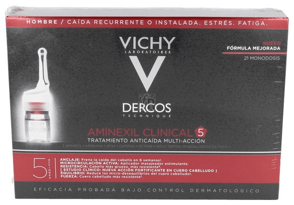 DERCOS AMINEXIL CLINICAL 5 HOMBRE 6 ML 21 MONODO