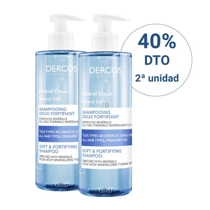 Vichy Duplo Dercos Mineral Champu Uso Frecuente 400Ml+400Ml