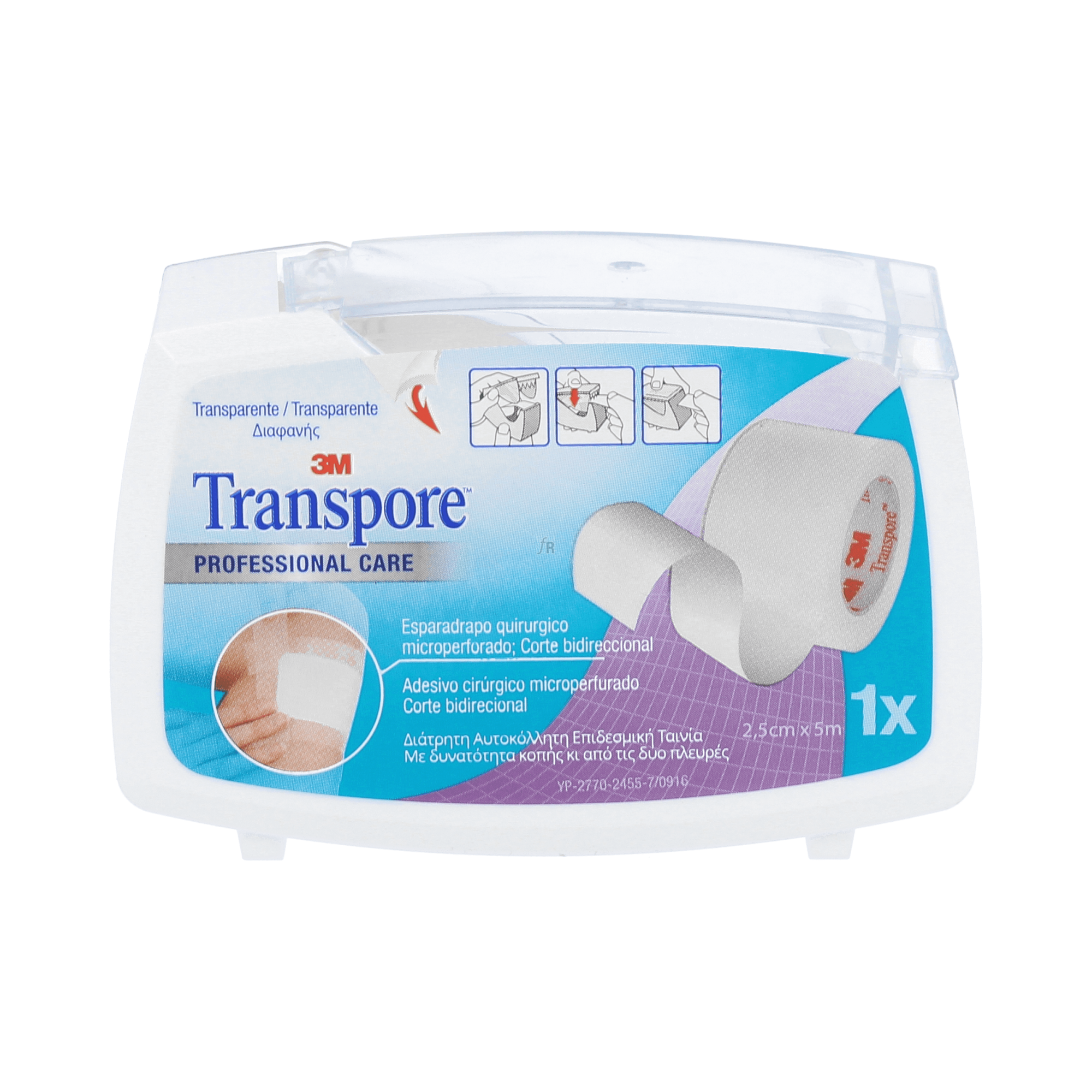 Esparadrapo Transpore Plast Perf 5Mx2,5Cm1527