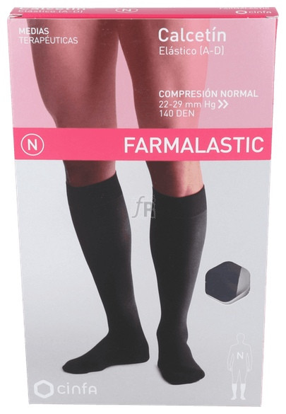 Farmalastic Calcetín (A-D) Compresión Normal Talla Grande Azul 1 Unidad - Farmacia Ribera