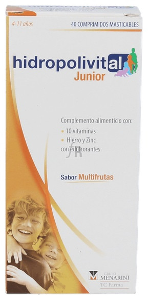 Hidropolivital Junior Comp Masticable 40 Comp - Hidropolivital Hidropolivital Junior Comp Masticable 40 Comp - Hidropolivital