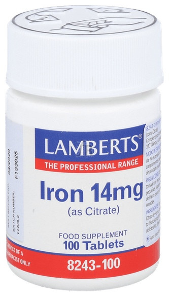 Hierro 14Mg 100 Tabletas Lamberts