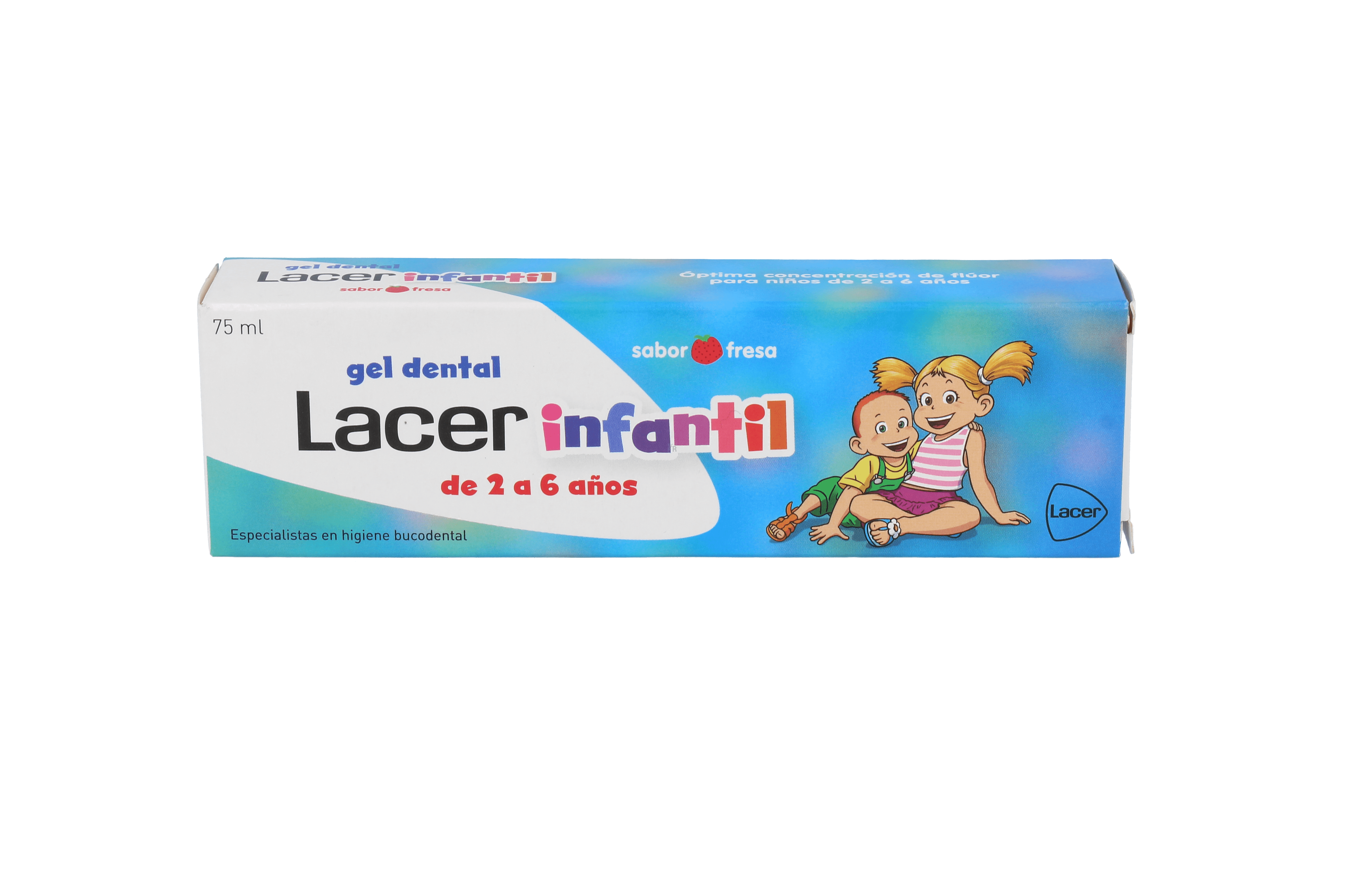 Lacer Gel Infantil Fresa 75 Ml 2-6 Años