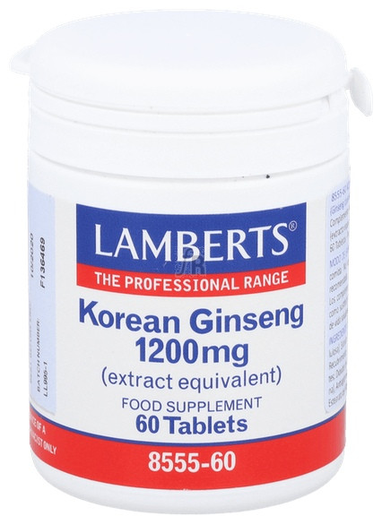 Lamberts Ginseng Coreano 1200Mg 60 Tabletas 