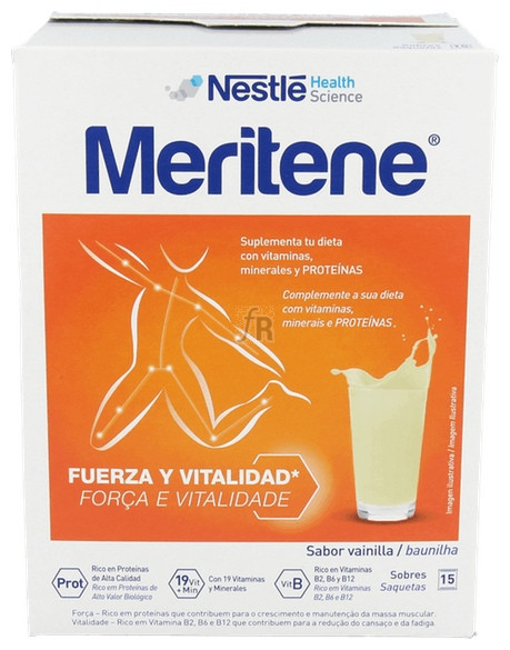 Meritene Batido Vainilla 15 Sobres de 30 Gr.