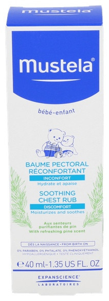Mustela Bebe Balsamo Reconfortante Pectoral 40 Ml Mustela Bebe Balsamo Reconfortante Pectoral 40 Ml