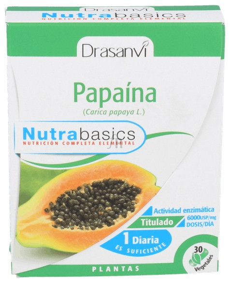 Nutrabasics Papaina 30 Cápsulas