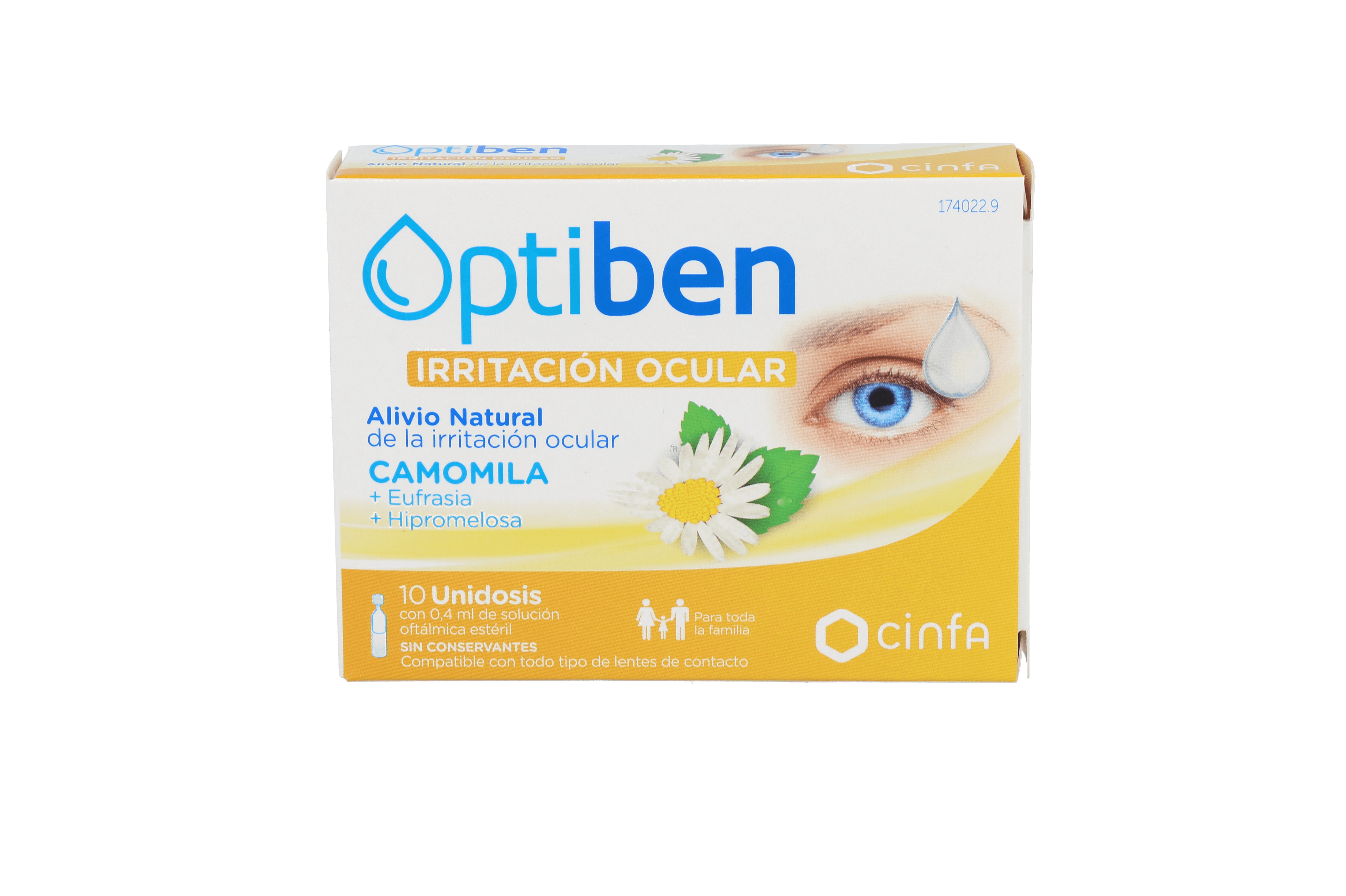 Optiben Ojos Irrit Unid 10Amp