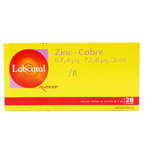 Labcatal 19 Zinc Cobre 28 Ampollas