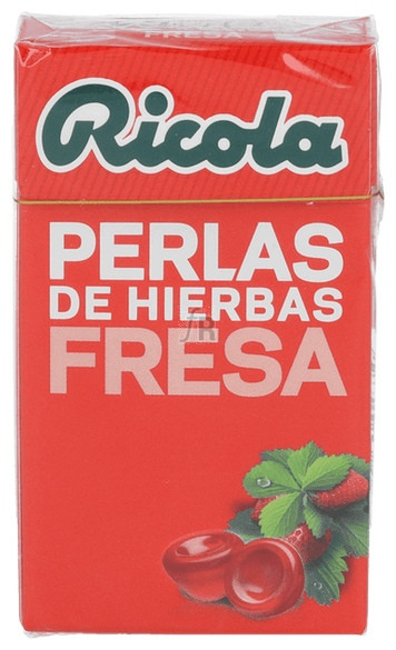 Ricola Perlas Sin Azúcar Hierbas Suizas Fresa 25 Gr.